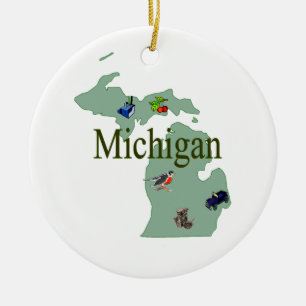 Michigan Christmas Tree Ornament
