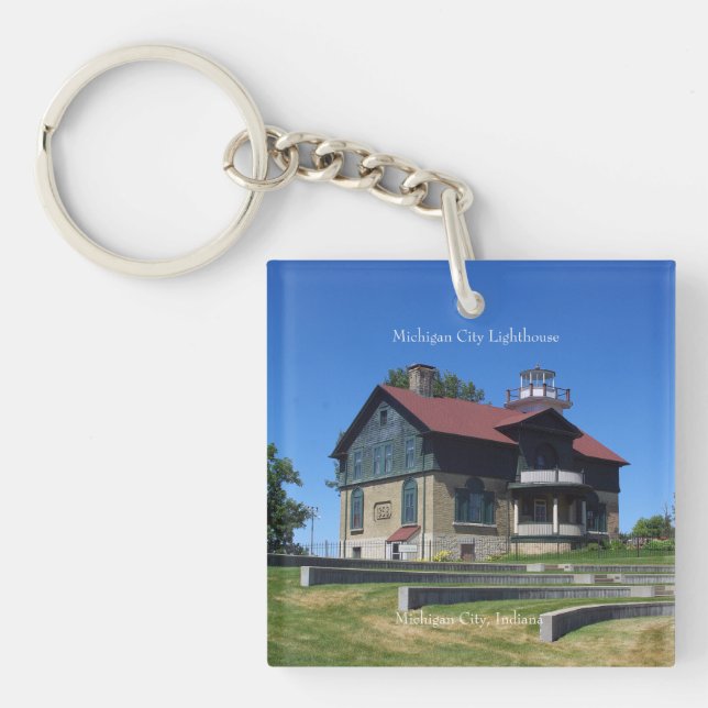 Michigan City Lighthouse key chain (Front)