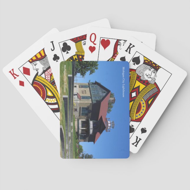 Michigan City Lighthouse playing cards (Back)