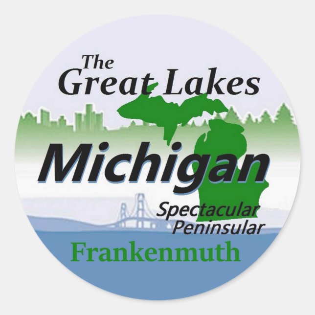 MICHIGAN CLASSIC ROUND STICKER (Front)