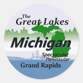MICHIGAN CLASSIC ROUND STICKER