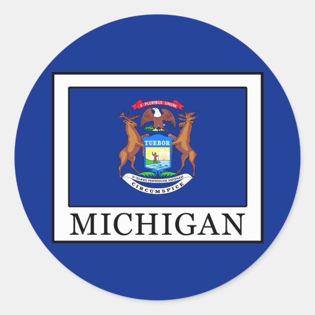 Michigan Classic Round Sticker (Front)