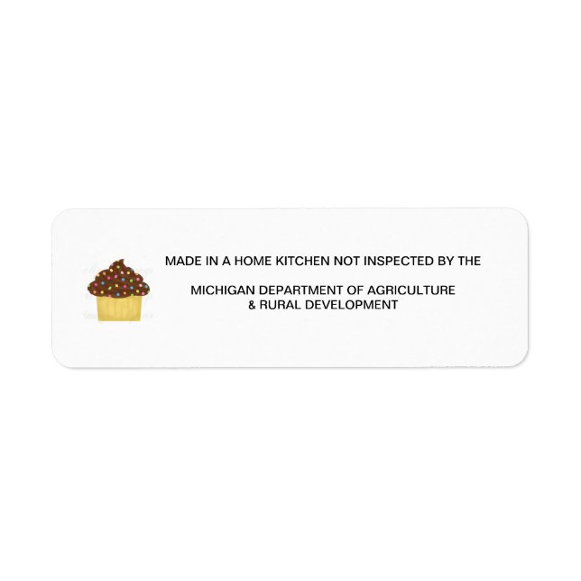 Michigan Cottage Étiquette du droit alimentaire (Devant)