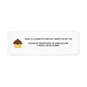 Michigan Cottage Food Law Statement Only Label