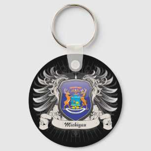 Michigan Crest Keychain