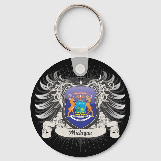 Michigan Crest Keychain (Front)