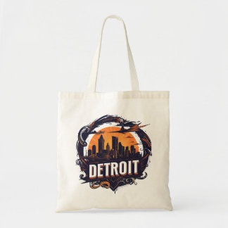 MICHIGAN DETROIT Skyline Custom Wedding favour  Tote Bag