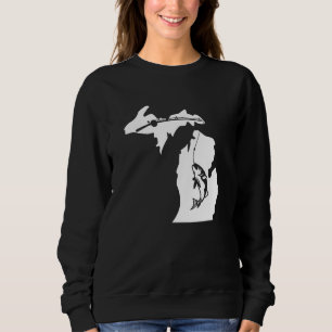 Michigan Fishing Bass Home State Midwest Up North Sweatshirt