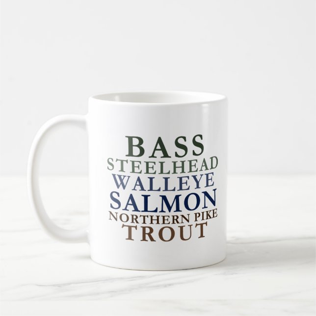Michigan Fishing Coffee Mug (Left)