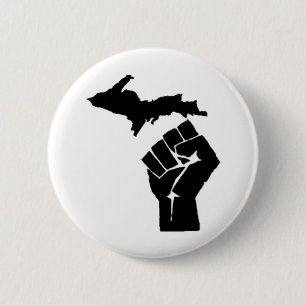 Michigan Fist 2 Inch Round Button