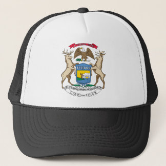 Michigan Flag Theme 00 Trucker Hat