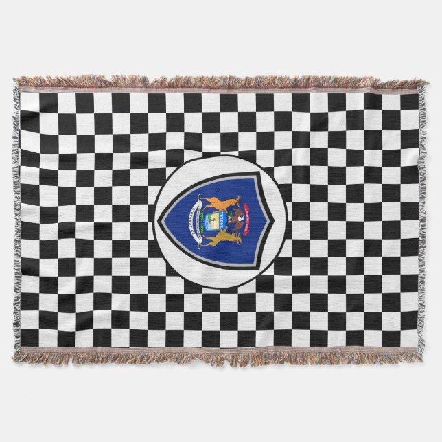 Michigan flag throw blanket (Front)