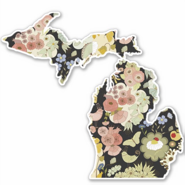 Michigan Floral Sticker (Front)