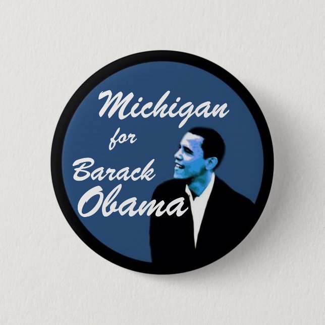 Michigan for Barack Obama 2 Inch Round Button (Front)