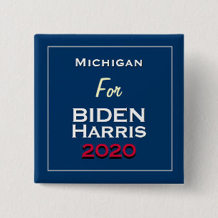 Michigan for BIDEN HARRIS 2020 Square 2 Inch Square Button