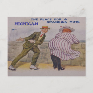 MICHIGAN FUNNY POSTCARD