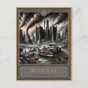Michigan Gothic Art Postcard