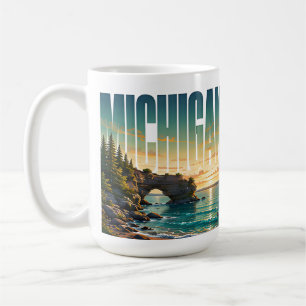 Michigan Great Lakes Scenic Coastal Escape Coffee Mug