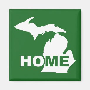 Michigan Home Away From State Fridge Magnet