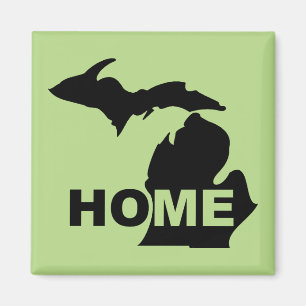Michigan Home Away From State Fridge Magnet