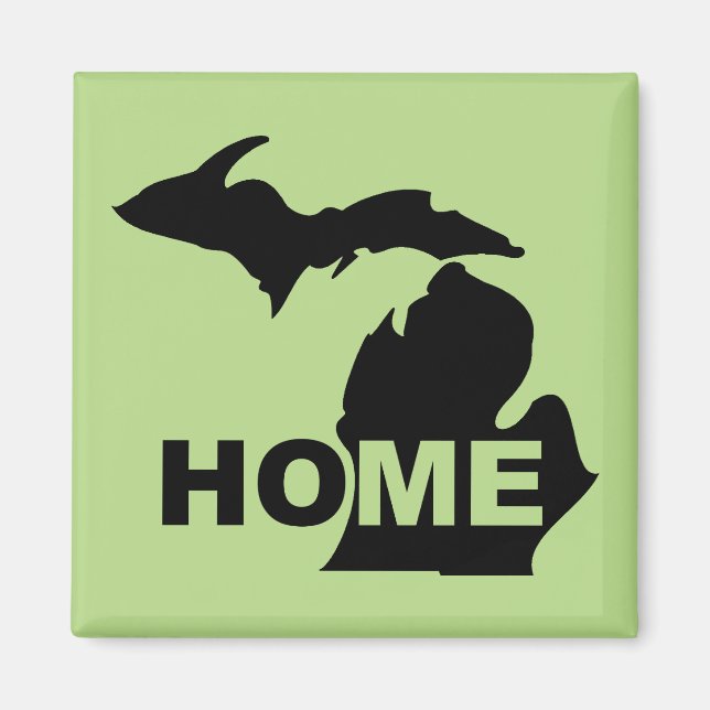 Michigan Home Away From State Fridge Magnet (Front)
