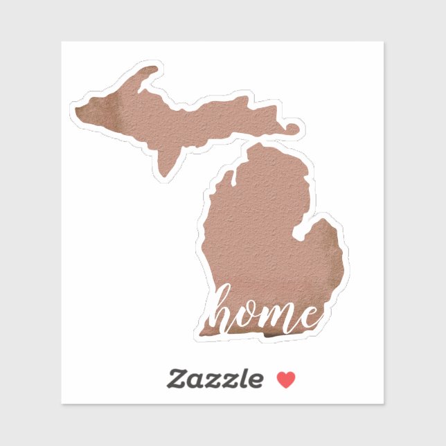 Michigan Home Script Typography Copper State (Sheet)