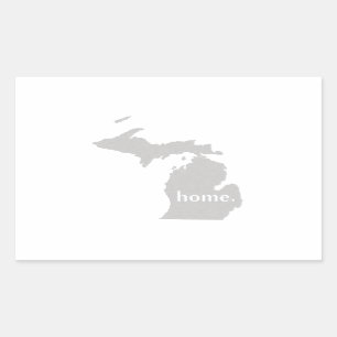 Michigan home silhouette state map sticker