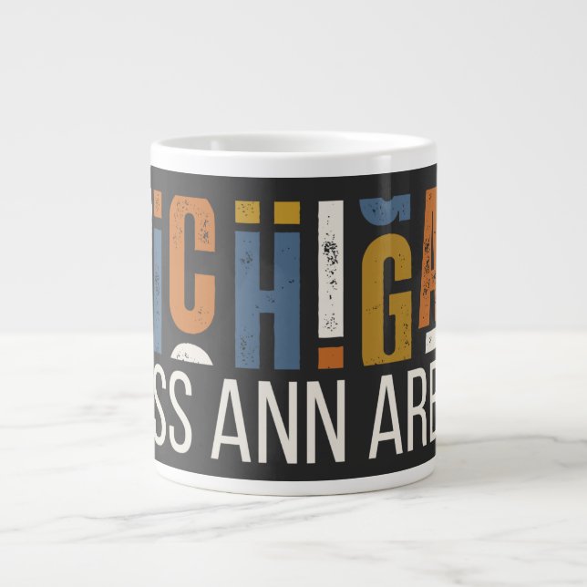 Michigan I Miss Ann Arbor Large Coffee Mug (Front)