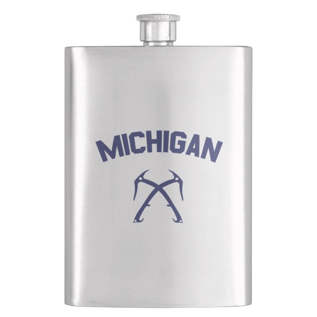 Michigan Ice Climbing Hip Flask (Front)