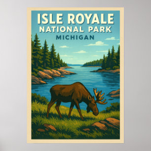 Michigan Isle Royale National park V01 Poster