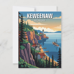 Michigan Keweenaw Peninsula Travel Postcard