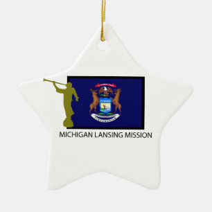 MICHIGAN LANSING MISSION LDS CTR CERAMIC ORNAMENT