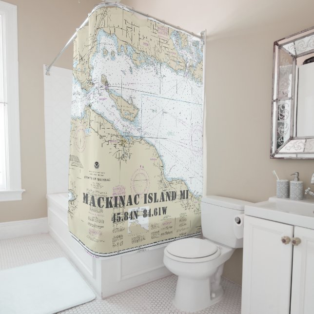Michigan Latitude Longitude Nautical Mackinac Isl. (In Situ)