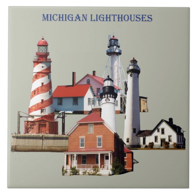 Michigan Lighthouses tile (Front)