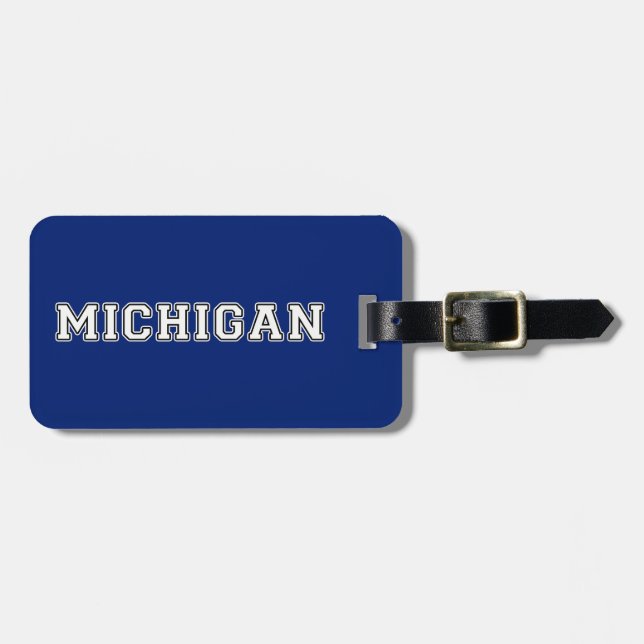 Michigan Luggage Tag (Front Horizontal)