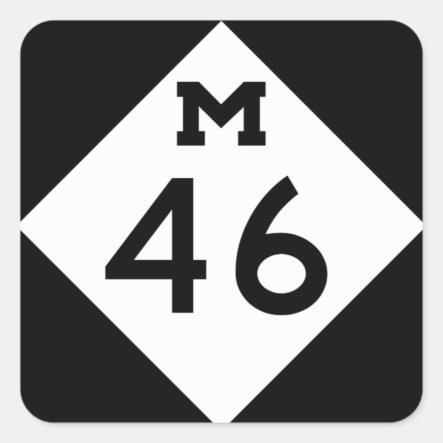 Michigan M-46 Square Sticker (Front)