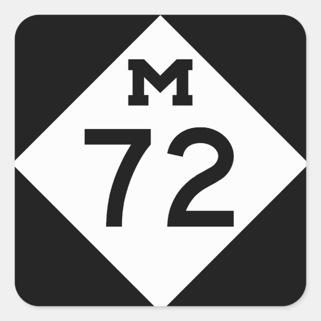 Michigan M-72 Square Sticker (Front)