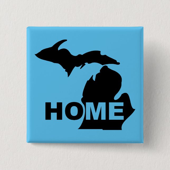 Michigan Maison loin de State Button Badge Pin (Devant)