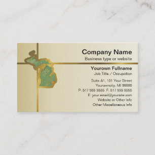 Michigan Map Business Card
