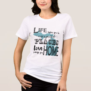 Michigan Map Love Brings You Home Tri-Blend Shirt