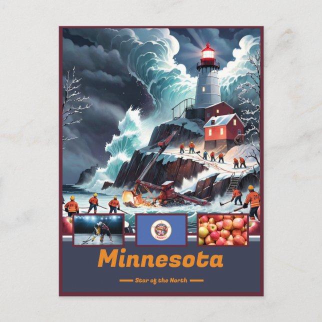 Michigan Marvels & Motto Postcard (Front)