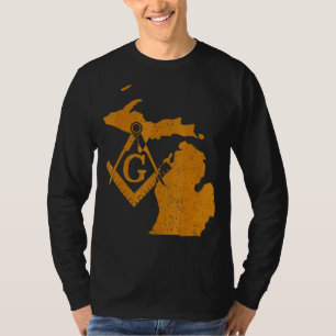 Michigan Masons Grand Lodge F&am Freemason Father' T-Shirt