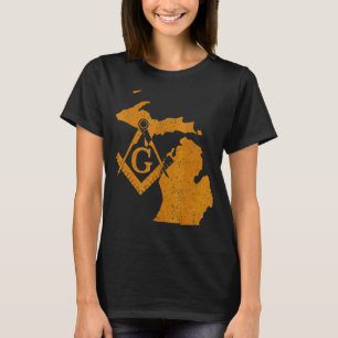 Michigan Masons Grand Lodge F&am Freemason Father' T-Shirt