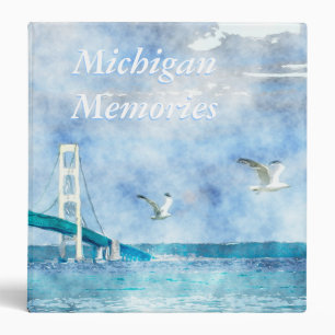 Michigan Memories Mackinac Bridge 1.5" Binder