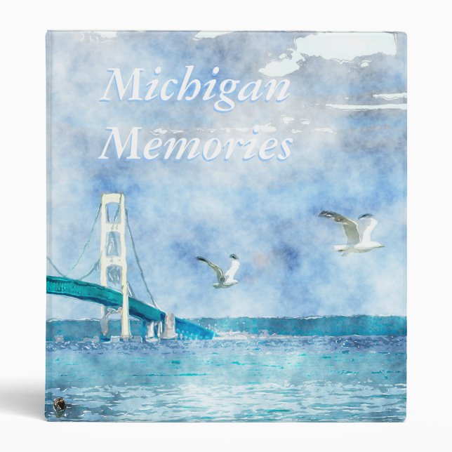 Michigan Memories Mackinac Bridge 1" Classeur (Devant)