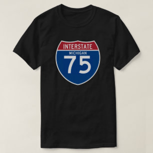 Michigan MI I-75 Interstate Highway Shield - T-Shirt