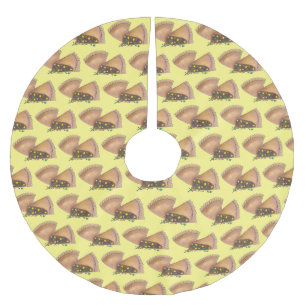 Michigan MI Pasty Meat Vegetable Pastry Food Brushed Polyester Tree Skirt