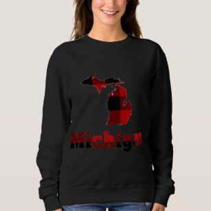 Michigan Michigander Buffalo Plaid Winter Christma Sweatshirt