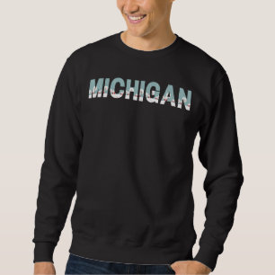 Michigan Michigander Winter Christmas Snow Snowfla Sweatshirt