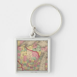 Michigan, Minnesota, and Wisconsin 2 Keychain